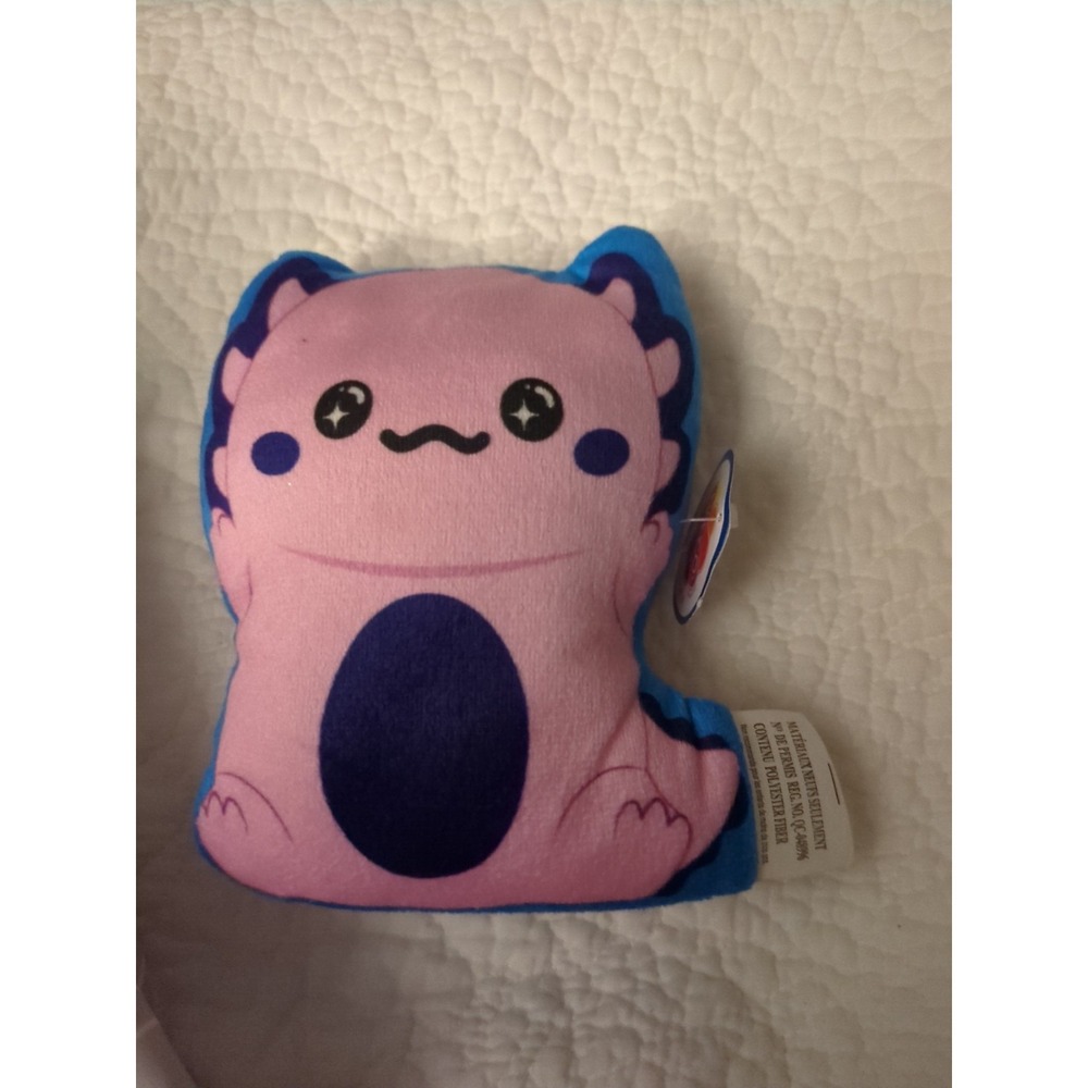 Axolotl Pink and Blue and Purple Small Plush Toy 8" Inches
